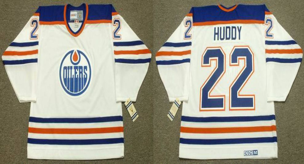 2019 Men Edmonton Oilers #22 Huddy White CCM NHL jerseys->edmonton oilers->NHL Jersey